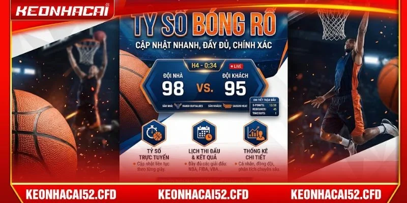 Chuyên mục bóng rổ cung cấp rất nhiều tính năng theo dõi đỉnh cao
